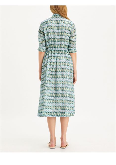 Abito midi con stampa in verde acqua Tory burch - donna TORY BURCH | 169075417